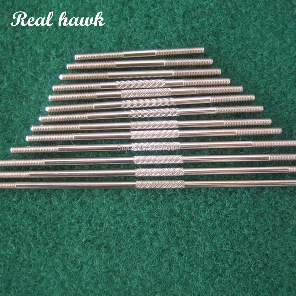 10 pz Meta Push Rods M3 L40/45/50/55/60/65/70/75/80/90/100/110/120mm Bielle Lunghezza Filettatura 10mm per Parti del modello RC
