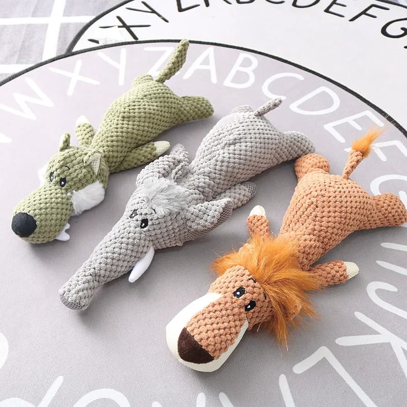 Peluche Cartoon Cucciolo di cane Giocattolo Pet Dog Masticare Squeak Giocattoli per cani di piccola taglia Digrignamento dei denti Prodotti per animali Accessori per cani