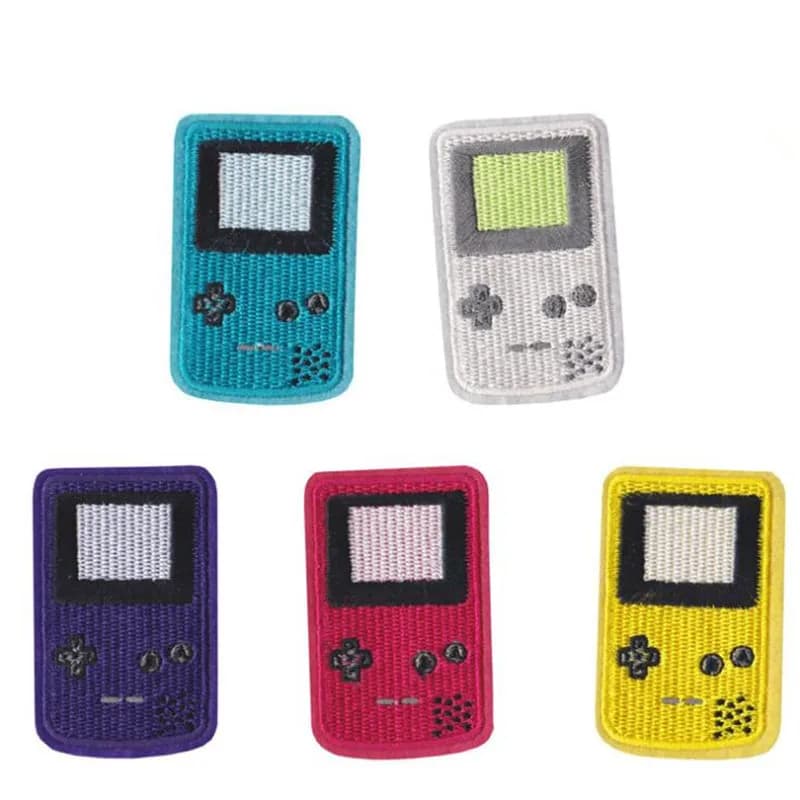 5 colori carino console di gioco parches ricamati termoadesivi su toppe per abbigliamento fai da te motivo strisce adesivi per vestiti distintivi astronauta