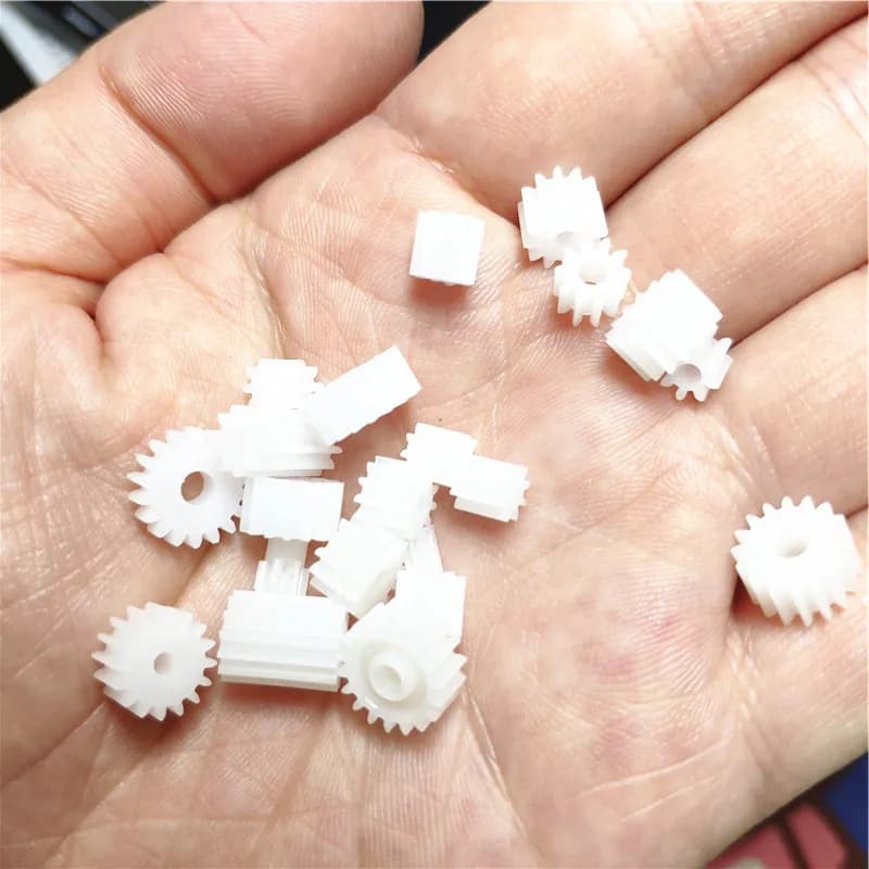 Tutti i tipi di ingranaggi per alberi in plastica gruppo 2 denti del motore asse ingranaggi set 1mm 2mm diametro del foro fai da te elicottero Robot giocattoli trasporto di goccia