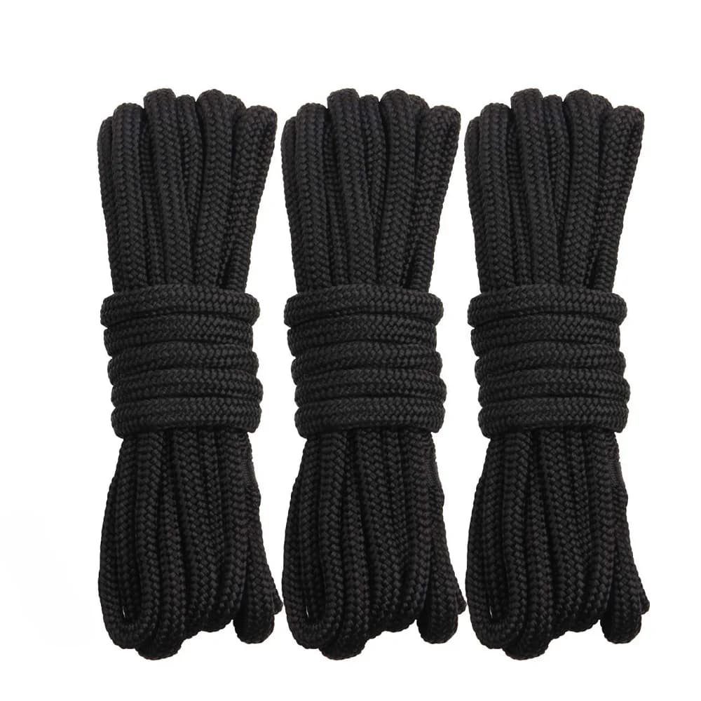 1 pz/3 pz nero doppia treccia Nylon Dockline Dock Line ormeggio barca corda ancoraggio Docking Rope lunghezza 16.5 piedi 25 piedi 50 piedi