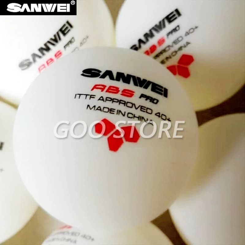 60 balls SANWEI 3-Star Table Tennis Ball ABS PRO ITTF Approved New Material Plastic SANWEI Ping Pong Balls Poly Ball