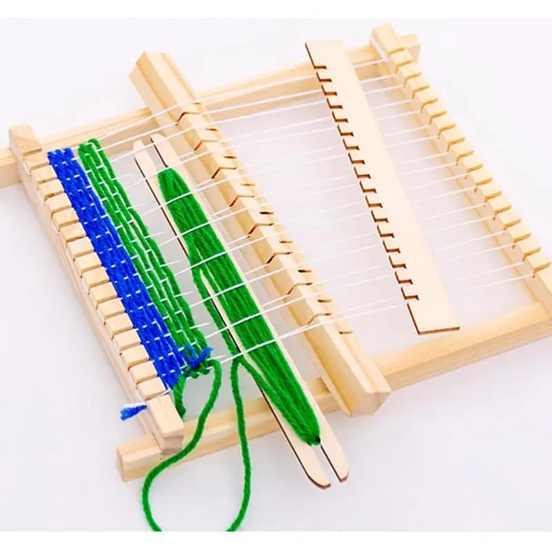 Knitting Loom Mini DIY Traditional Wooden Weaving Toy Loom Handmade Knitting Machine With Accessories For Kids Children