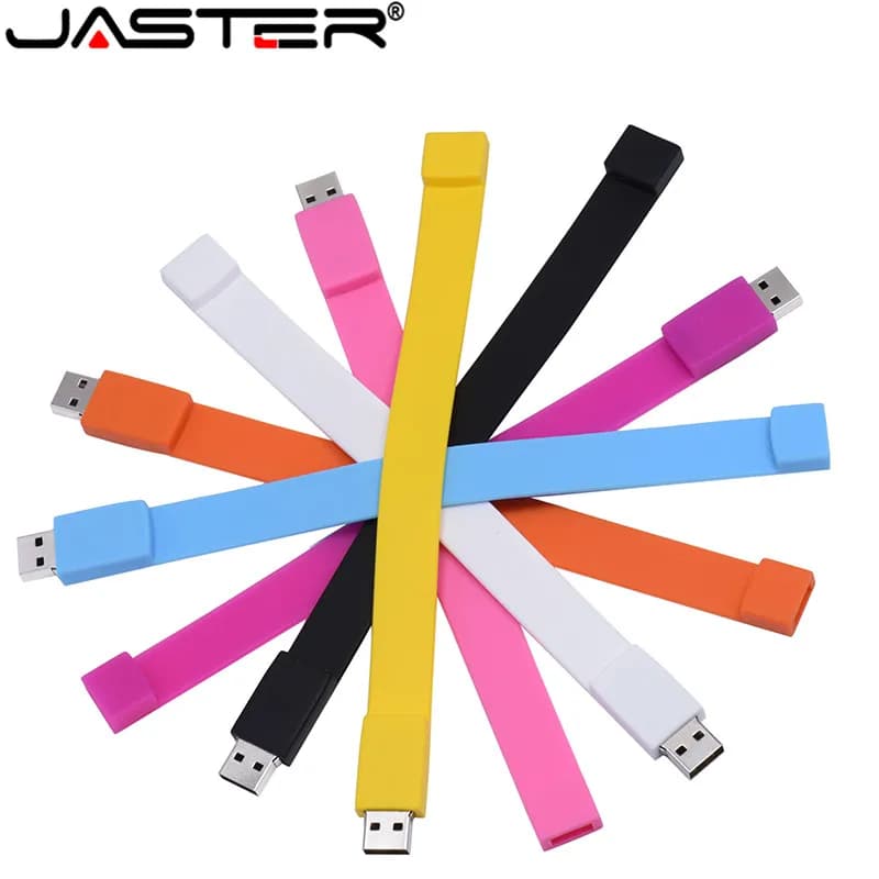 Braccialetto in silicone JASTER con pendrive USB 2.0 da 4GB 16GB 32GB 64GB, chiavetta USB, pen drive, U Disk, pendriver, idea regalo