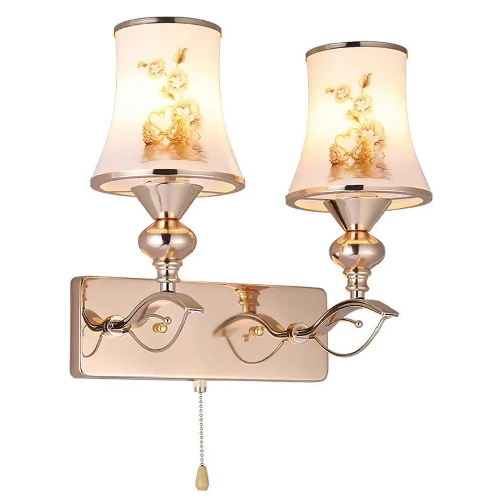 Lampada da parete moderna in vetro per bagno, applique da parete con paralume in vetro alla moda per corridoio, bagno e scale