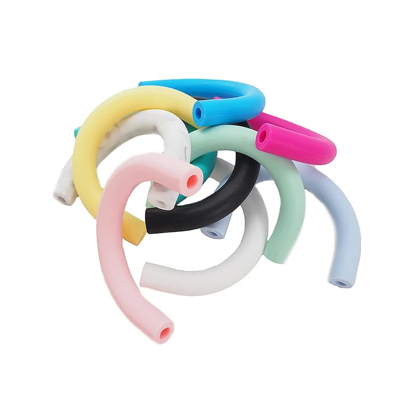 Chenkai 5 pz Silicone U tubo massaggiagengive perline fai da te Baby Shower ciuccio manichino allattamento masticare mamma gioielli ciondolo giocattolo sensoriale regalo