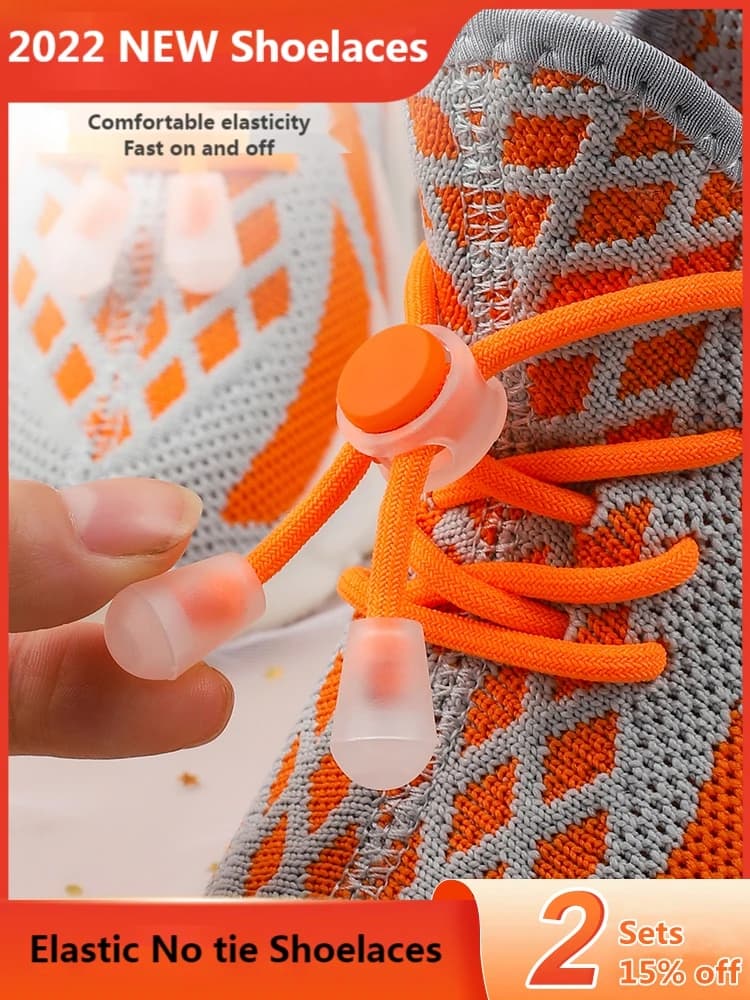 Lacci con chiusura a molla senza lacci Lacci elastici Sneakers Bambini Lacci per scarpe rapidi per adulti Elastici Rotondi Senza cravatta Scarpe con lacci