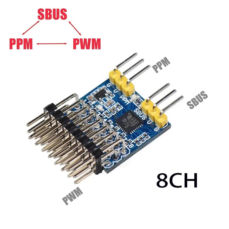 8CH PWM PPM SBUS Modulo adattatore di conversione del segnale Convertitore di tensione di ingresso 3.3-20V per parte drone RC Airpanle