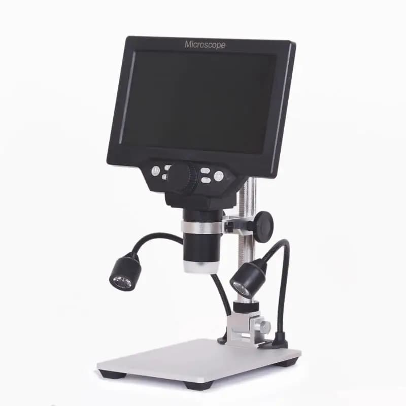 Microscopio elettronico digitale di marca 1-1200X 7 pollici HD grande LCD Pcb scheda madre riparazione telefono lente d'ingrandimento strumenti per fotocamera luce a LED