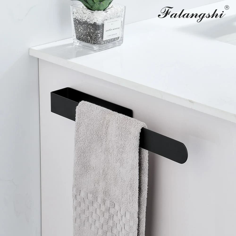 Portasciugamani in acciaio inossidabile Punch Free portasciugamani nero portasciugamani porta asciugamani da bagno WB8711