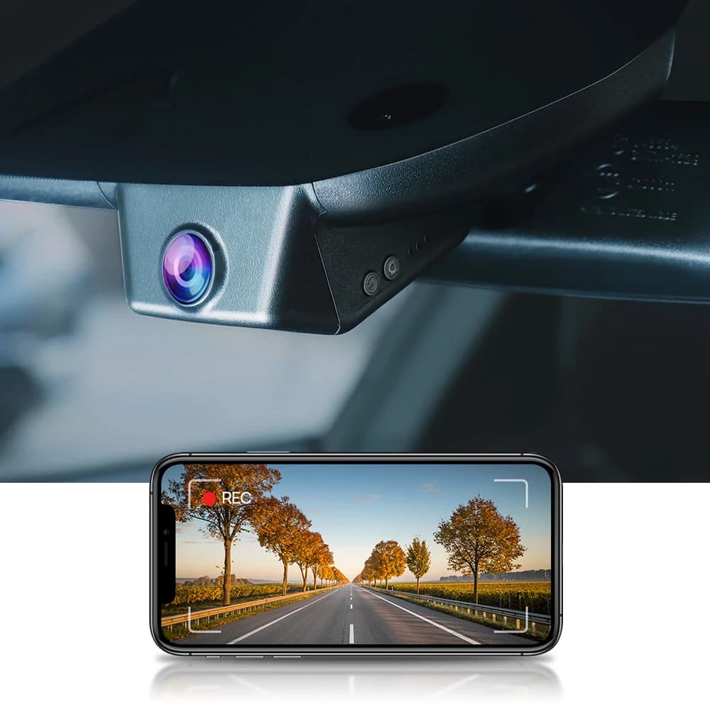 Dash Cam Fitcamx 4K for Ford Mustang 2014-2026 GT, Left Guide (LHD), DVR Wireless Camera for Car, Night Vision, Plug & Play