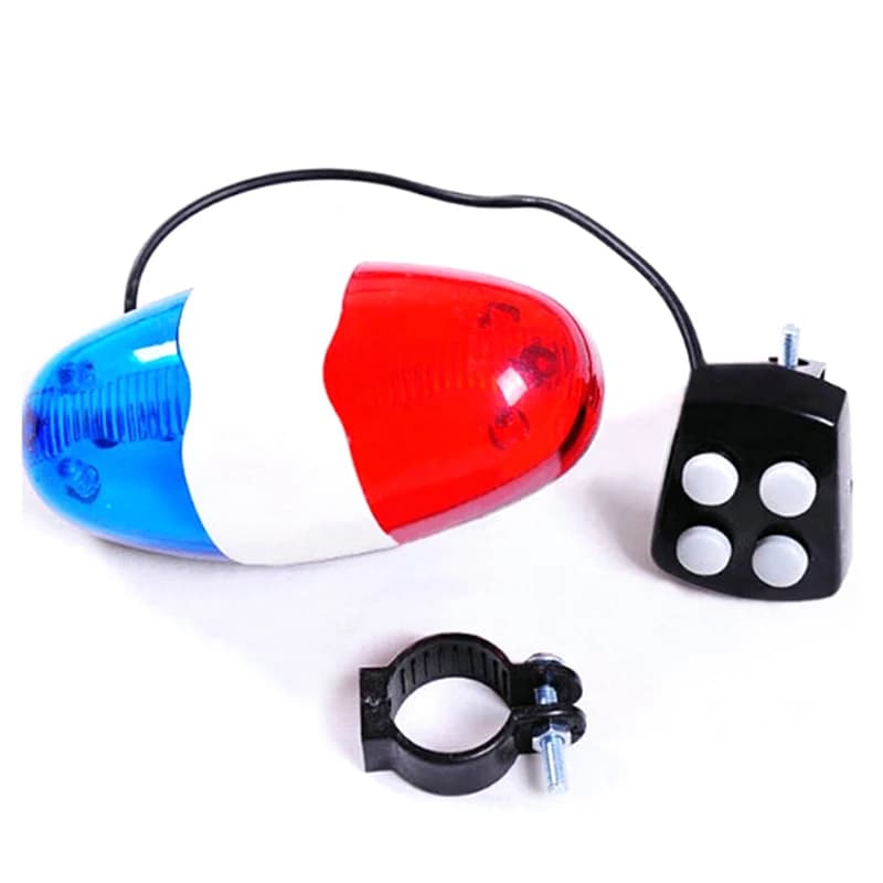 Campanelli Da Bicicletta 6 LED 4 di tono Corno Della Bicicletta Della Bici Chiamata LED MOTO Luce di Polizia Elettronico sirena Ad Alta Voce Del Capretto Accessori Bike Scooter