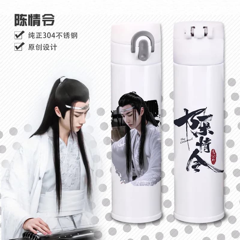 1Pc Anime The Untamed Mo Dao Zu Shi Chen Qing Ling Stainless Steel Water Cup Cartoon Characters Vacuum Cup Water Cup Bottle