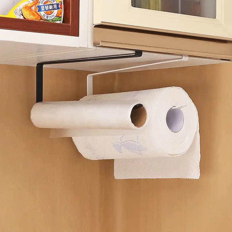 Porta-tessuto da cucina per il bagno, porta carta igienica, porta porta armadio, armadio per staffa, borsa per la conservazione