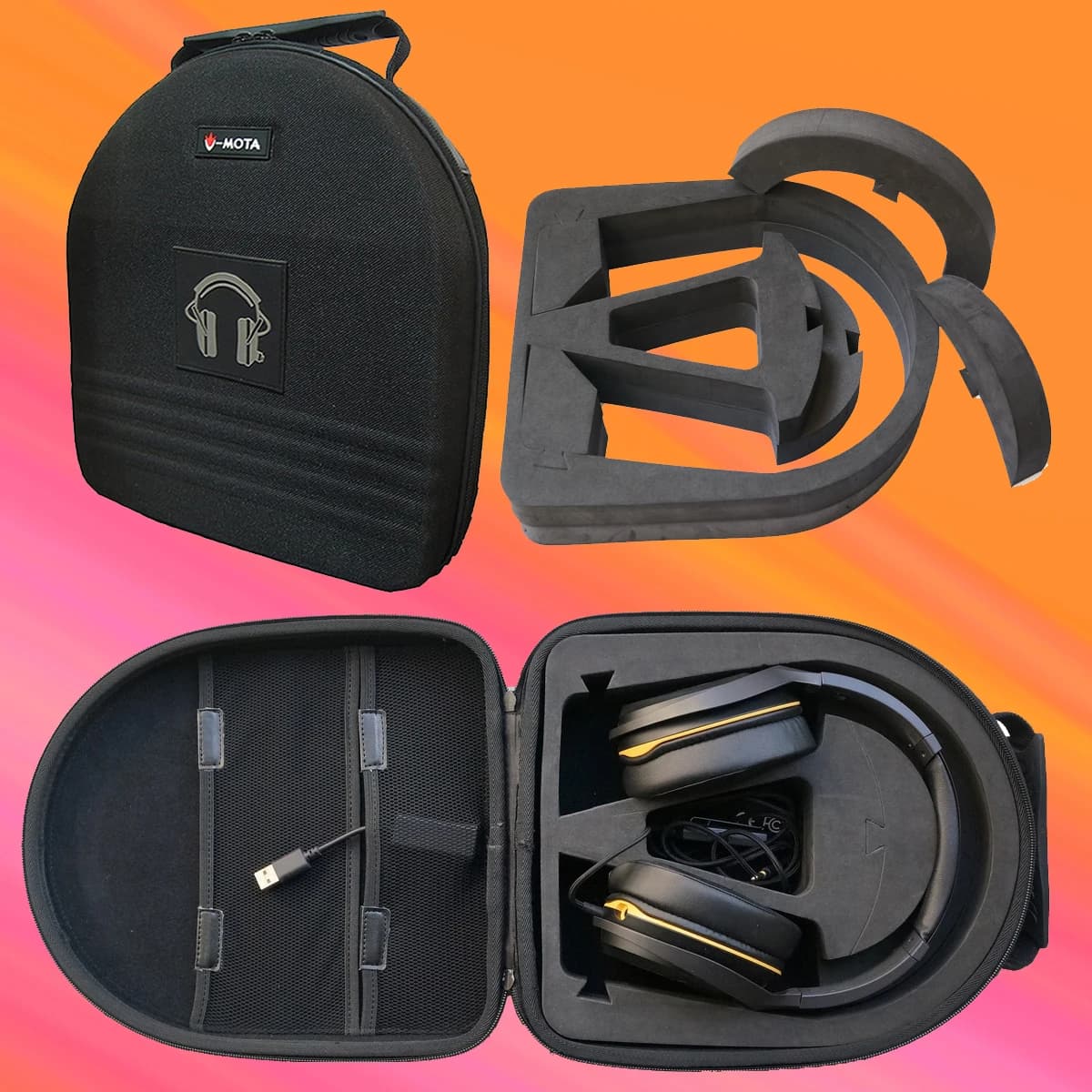 V-MOTA Transport Case compatible with ASUS TUF H5 Fusion 300 500 700,Orion Gaming/PC/electrical racing headset (valigia)