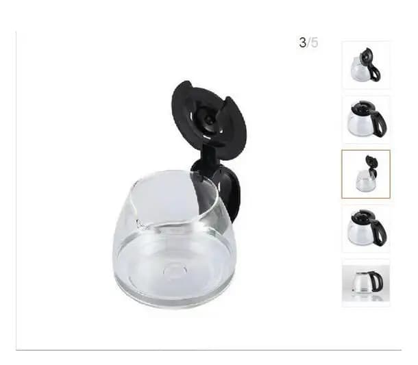 Huaxunshi Household Coffee Machine Accessories 0.6L Hand Hold Cafe Pot Coffee Home Glass Tea Pot Set 600ml High 10.5cm