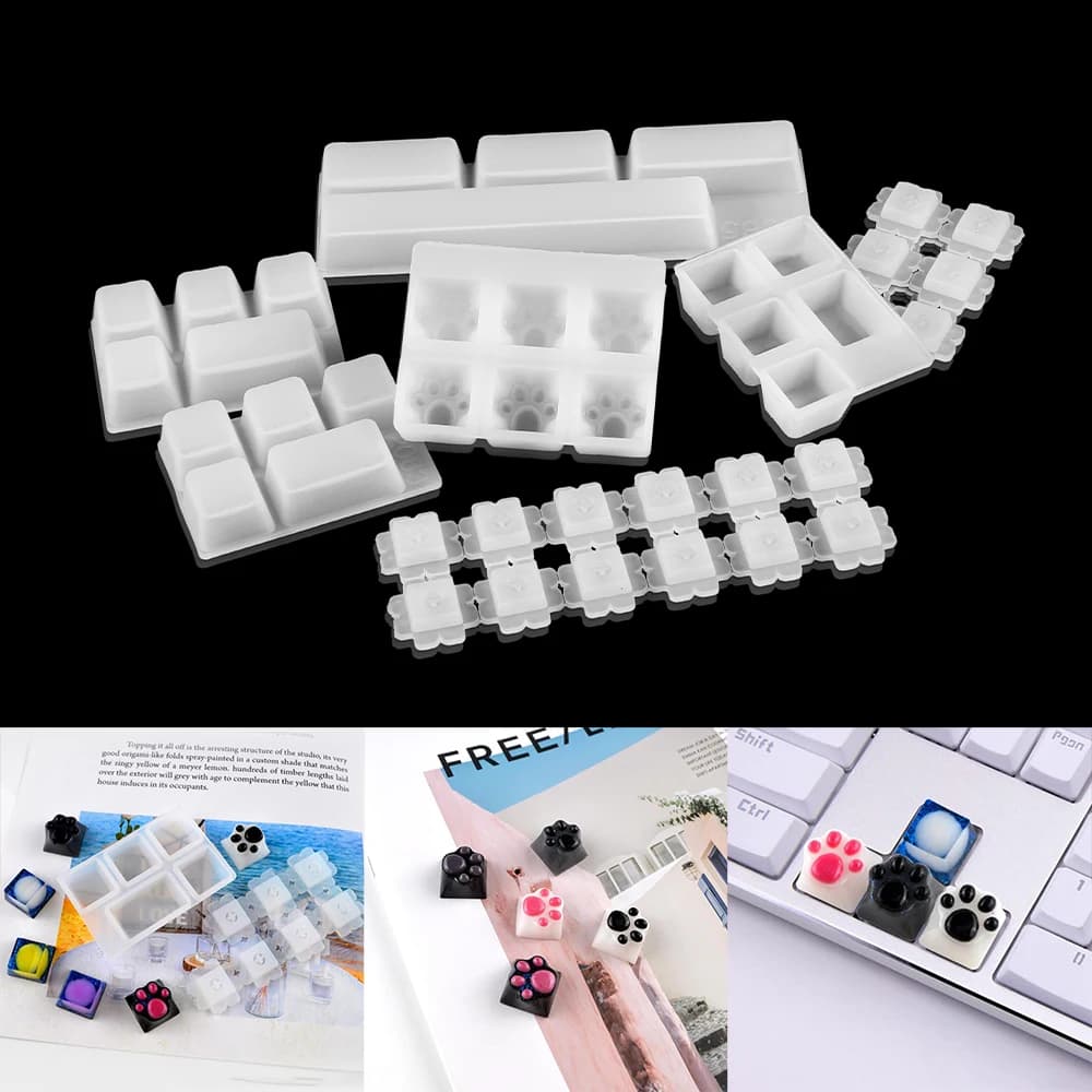 Tastiera meccanica tappo chiave in resina stampo in Silicone stampi epossidici in cristallo UV per strumenti manuali fatti a mano fai-da-te