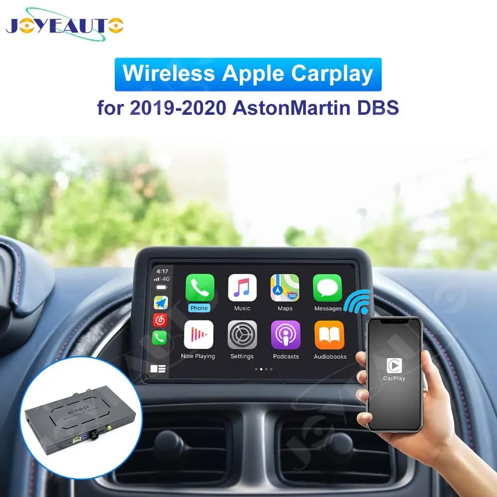 Joyeauto Wireless Apple CarPlay per Aston Martin DBS 2019-2020 Wireless Android Auto Mirroring Car Play fotocamera posteriore AirPlay Box