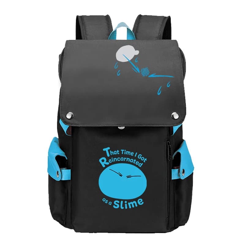 Quella volta mi sono reincarnato come una melma Borse da scuola grandi Kawaii Flap Bookbag Oxford Zaino da viaggio per donna Zaino per laptop USB