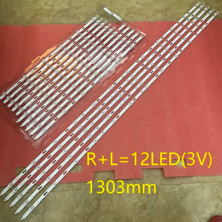 Striscia LED (10) per Samsung UE65TU7125K UN65TU8200 UE65TU7105K UN65TU8000 UE65TU8000 UE65TU7000 BN96-50313A 50314A SVC650AG6_R L