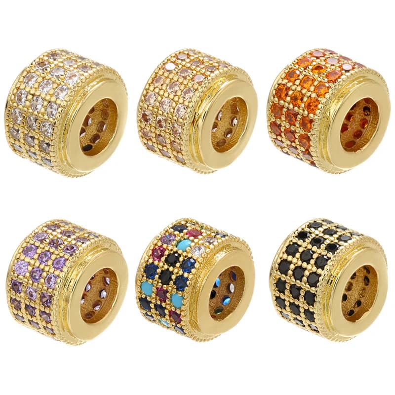ZHUKOU 2020 nuove perline per la creazione di gioielli bulk CZ crystal fai da te perline per bracciale collana donna gioielli fatti a mano forniture VZ250