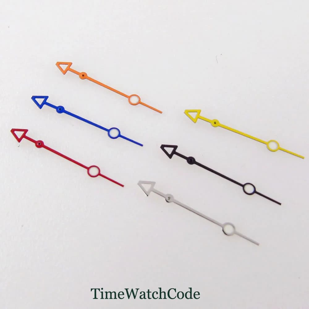 Misura per NH35 NH36 4R36 7S36 7002 7009 Orologio Lancette dei secondi Aghi Nero/Argento/Blu/Rosso/Arancio/Giallo Freccia Secondi