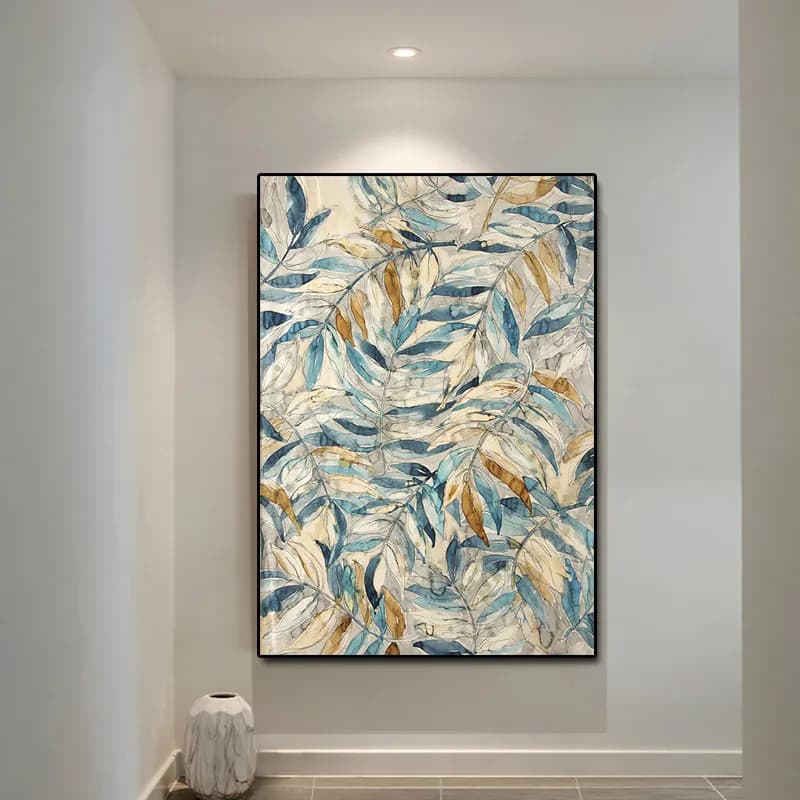 Nordic Leaves Canvas Wall Art Painting Scandinavian Living Room Bedroom Decor Prints on canvas Decoration Pictures Poster without frame