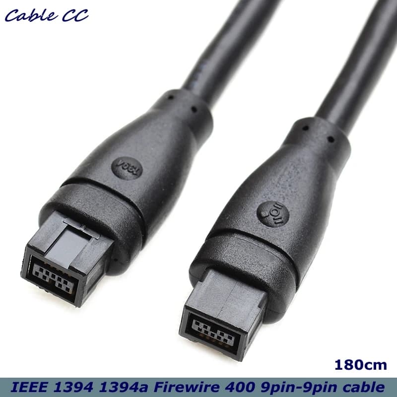 FireWire 800-FireWire 800 9-9 cable IEEE1394 IEEE 1394 B 6FT 9 PIN to 9 PIN for Apple computer 1394 capture card hard drive box