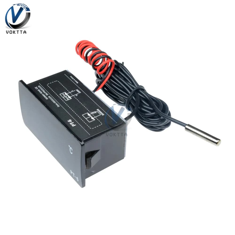 Termometro automobilistico di ca 220V del Monitor del tester di temperatura del veicolo del termometro dell'automobile di Digital PT-6 con il pannello di visualizzazione del sensore di 2m NTC