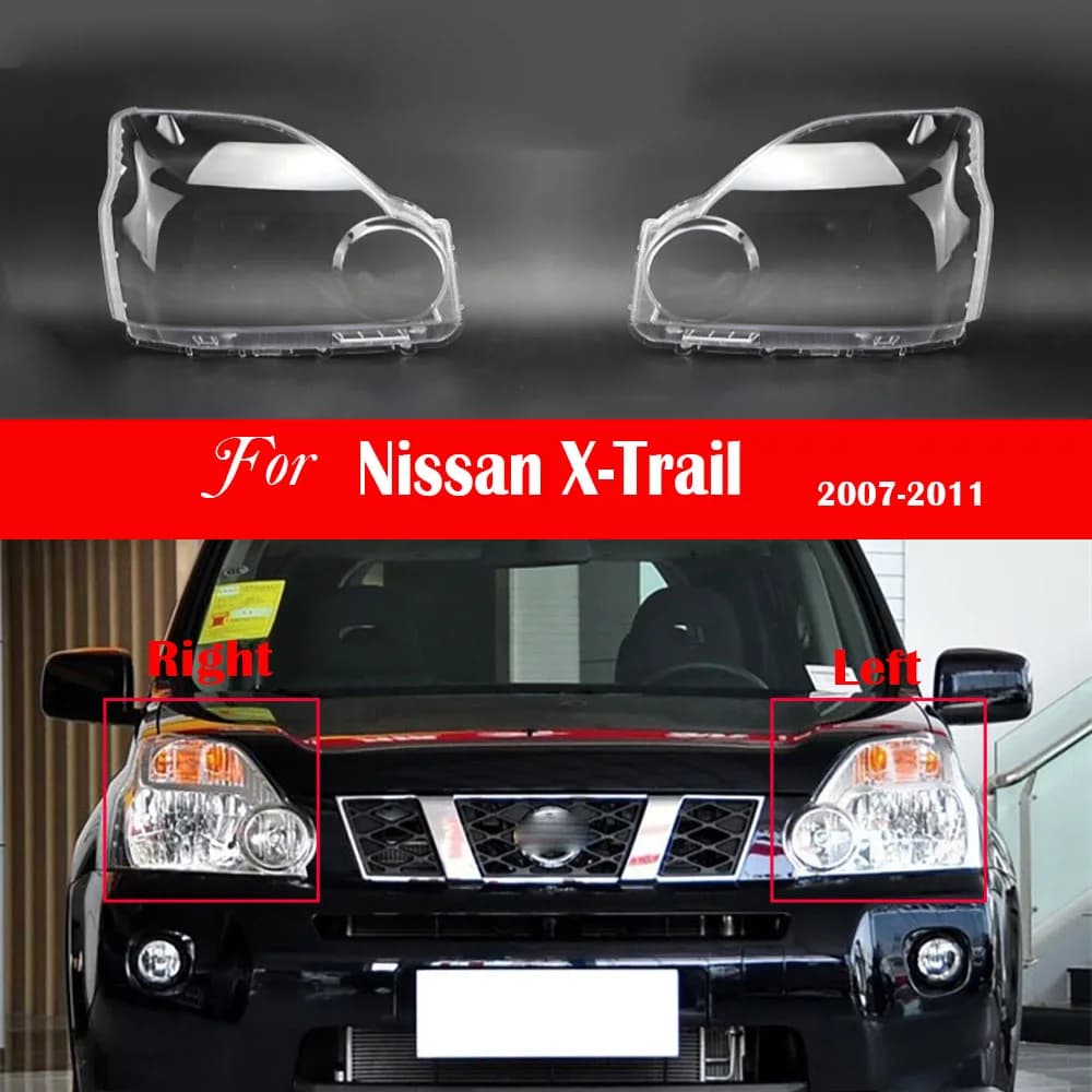 Lente faro Auto per Nissan x-trail 2007 2008 2009 2010 2011 copertura faro sostituzione Auto Shell paralume trasparente