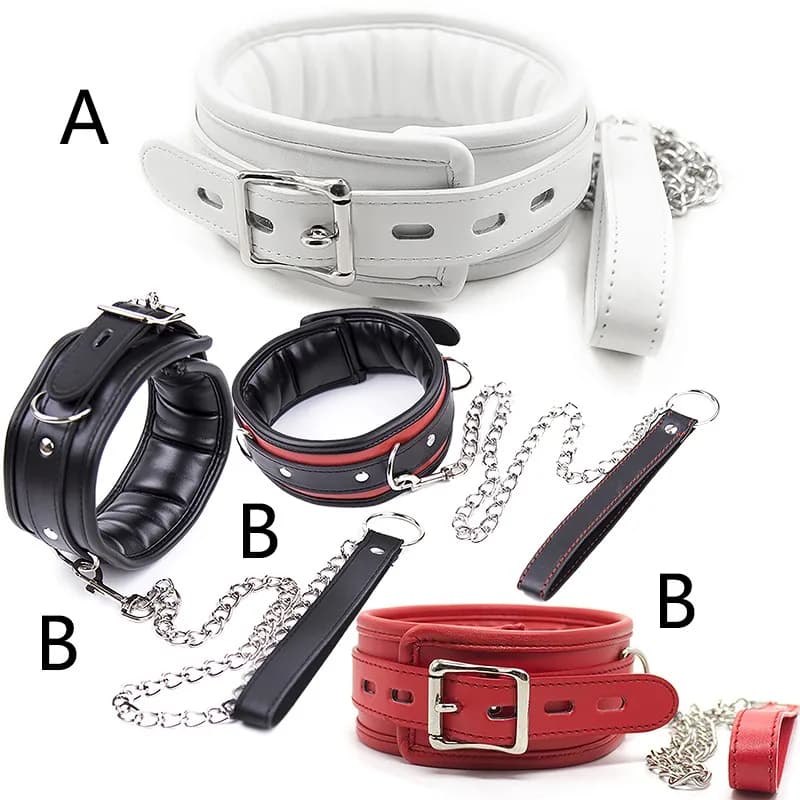 Giocattoli del sesso collare del collo Bdsm Fetish Bondage Flirt Slave collari catena del guinzaglio limiti gioco per adulti catena del cane punisci giochi divertenti Choker