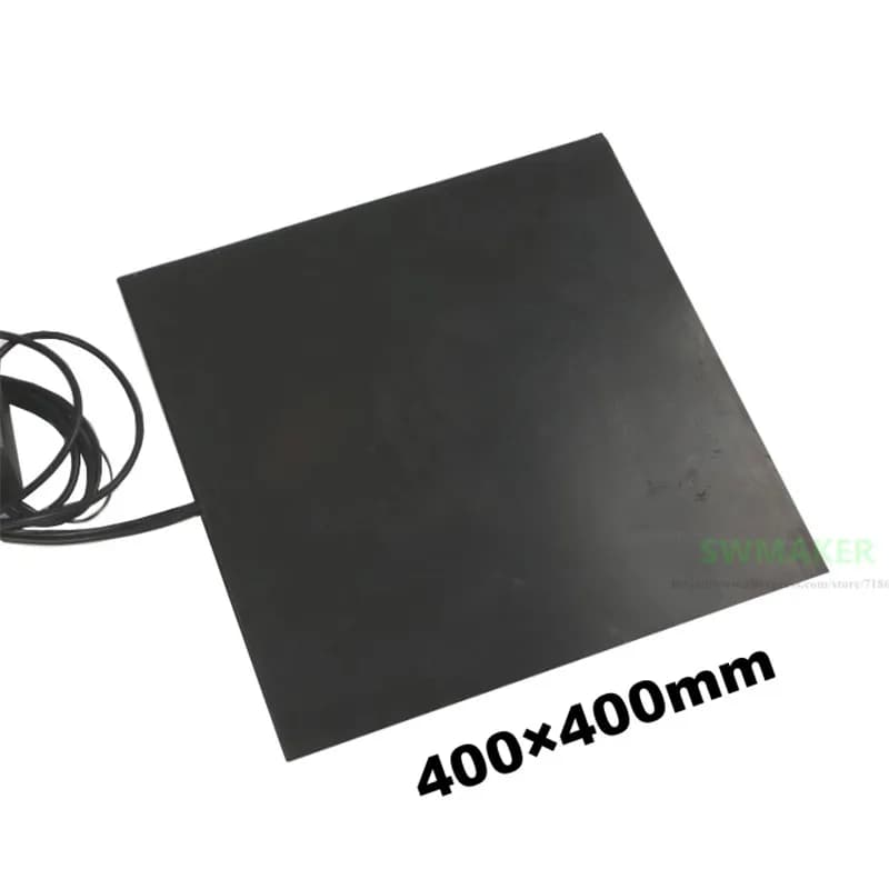 400x400mm 450W 600W 1000W cuscinetto riscaldante in gomma siliconica per stampante 3D 400*400mm cuscinetto riscaldante nero