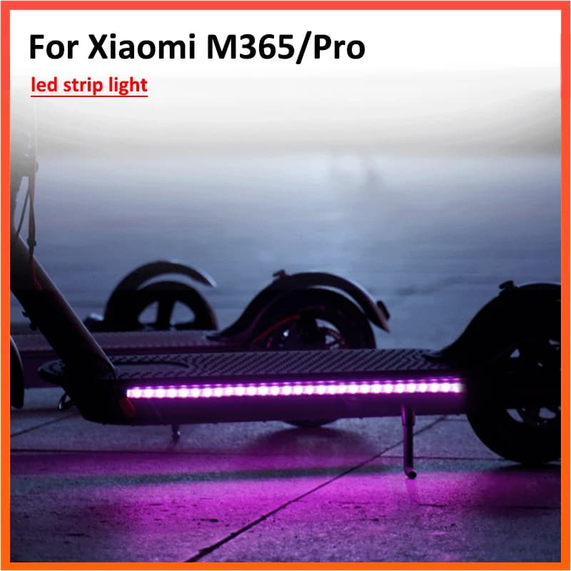 Torcia a LED con luce di striscia Lampada da barra RGB per Xiaomi M365 Pro 1S Scooter elettrico per modello Flash a luce lunga per skateboard Ninebot