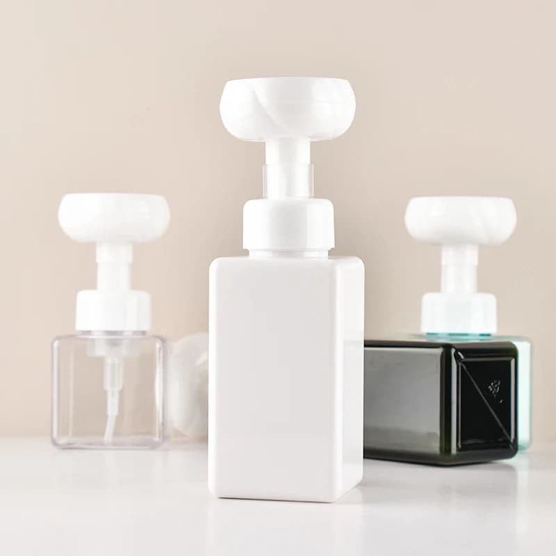 250ml 450ml 650ml Dispenser di sapone liquido a forma di fiore Schiuma Pompa schiumogena Bottiglia vuota Bottiglia di plastica Gel doccia Pompa schiuma Bottiglia