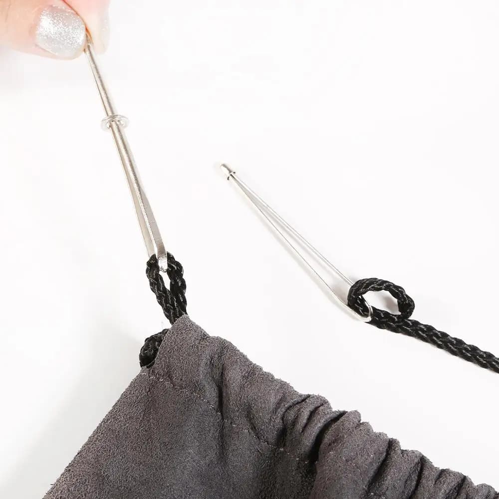 2Pcs/set Band Cited Clips Elastic Belt Wearing Rope Weaving Tool Threading Guide Bag Wrap Rope Wearing Sewing Accessories