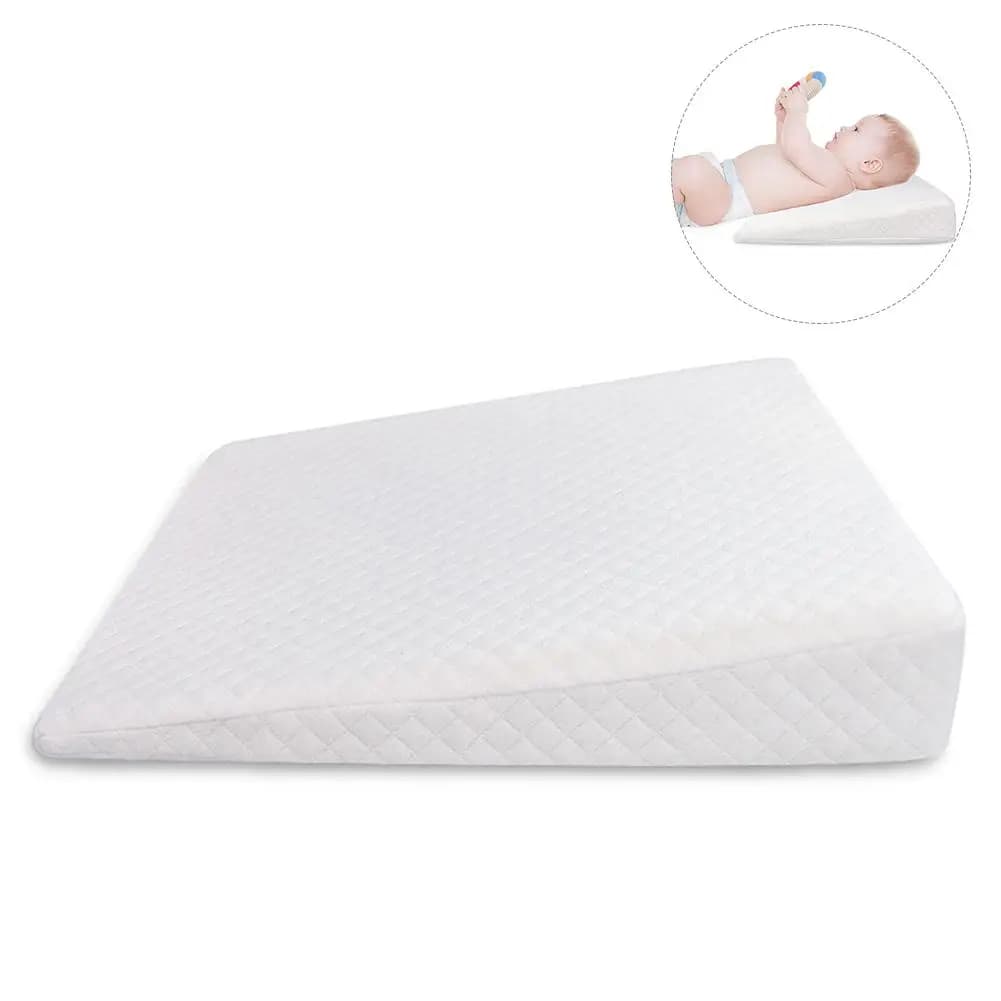 Cuscino resiliente in memory foam Cuscino per dormire per bambini Anti sputo per latte Cuscino per pendenza staccabile Cuscino anti-riflusso per latte per bambino