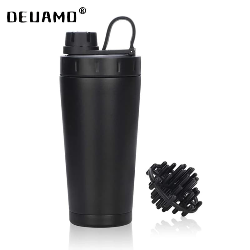 Bottiglia shaker proteico personalizzata Tazza d'acqua in acciaio inossidabile Bottiglia isolata sottovuoto a doppia parete Bicchieri sportivi a prova di perdite 20 once