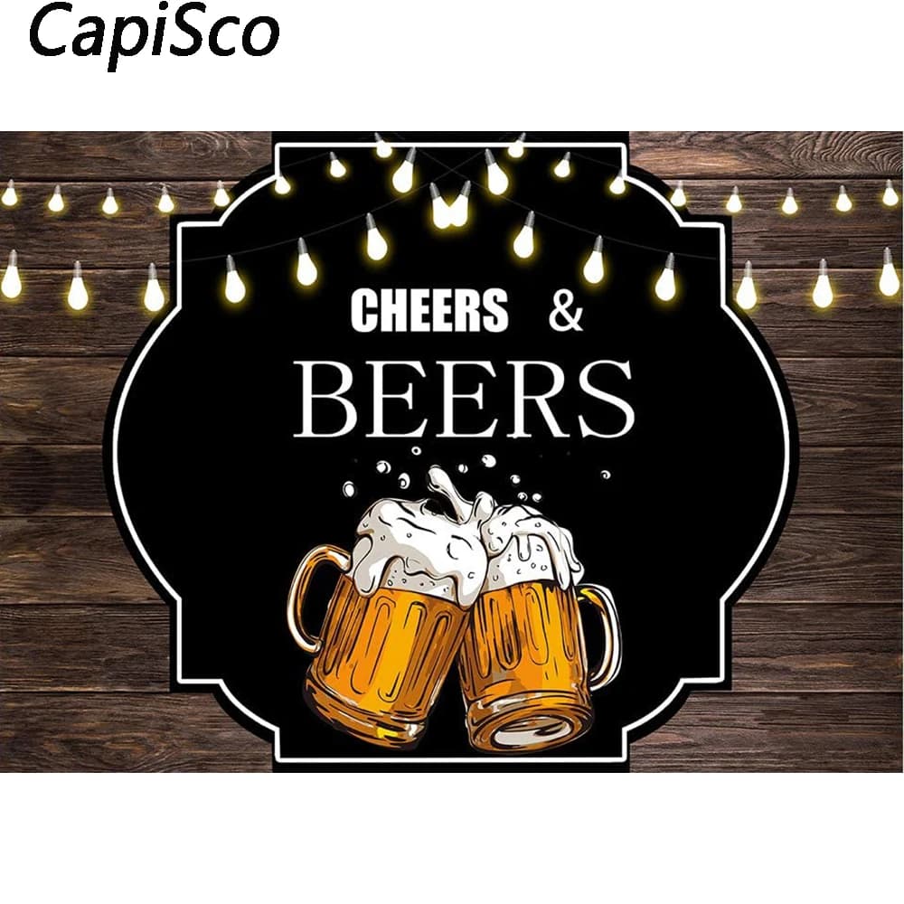 Capisco Retro Rustico Tavola di Legno Fondale Fotografia Saluti e Birre Tazza Sfondo Decorazioni per Feste di Compleanno Photo Booth Studio