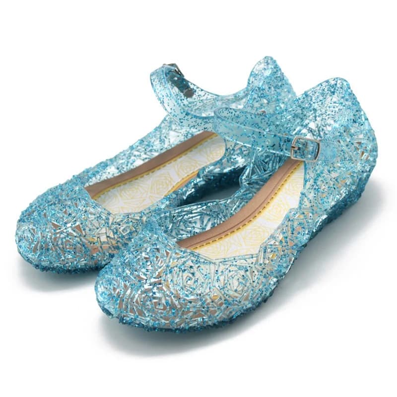 Elsa costumi appartamenti scarpe Snow Queen principessa compleanno sandali per ragazze bambino bambini