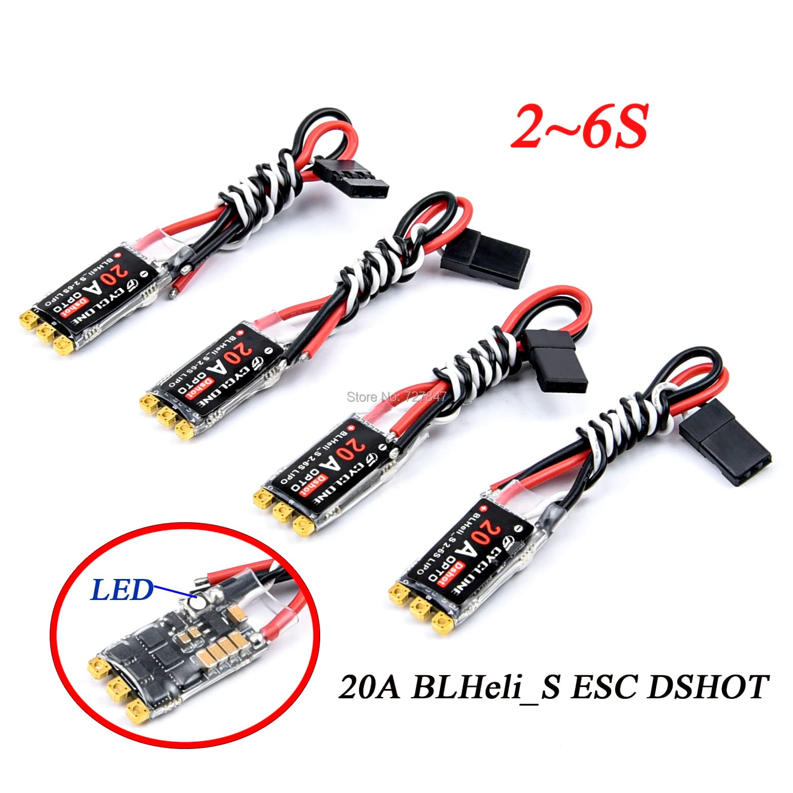 Cyclone 20A 35A 45A BLHeli_S DSHOT ESC BLHeli-S Speed Controller w/ LED 2-6S for FPV Raing Drone Quadcopter 210 220 250mm Frame