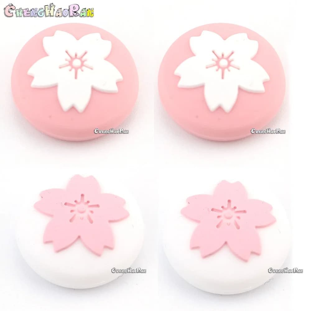 Rosa Sakura Cherry Blossom Fiore Thumb Stick Grip Cap Joystick Copertura Per Nintend Switch Joy-con / Switch lite Controller