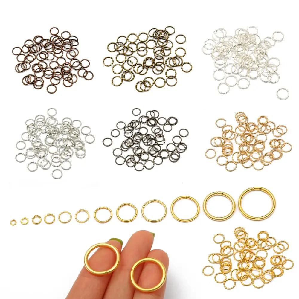 3 4 5 6 7 8 10 12 14 16 18 20mm Single Open Jump Rings & Split Rings Connectors For Diy Jewelry Finding Making Accessories