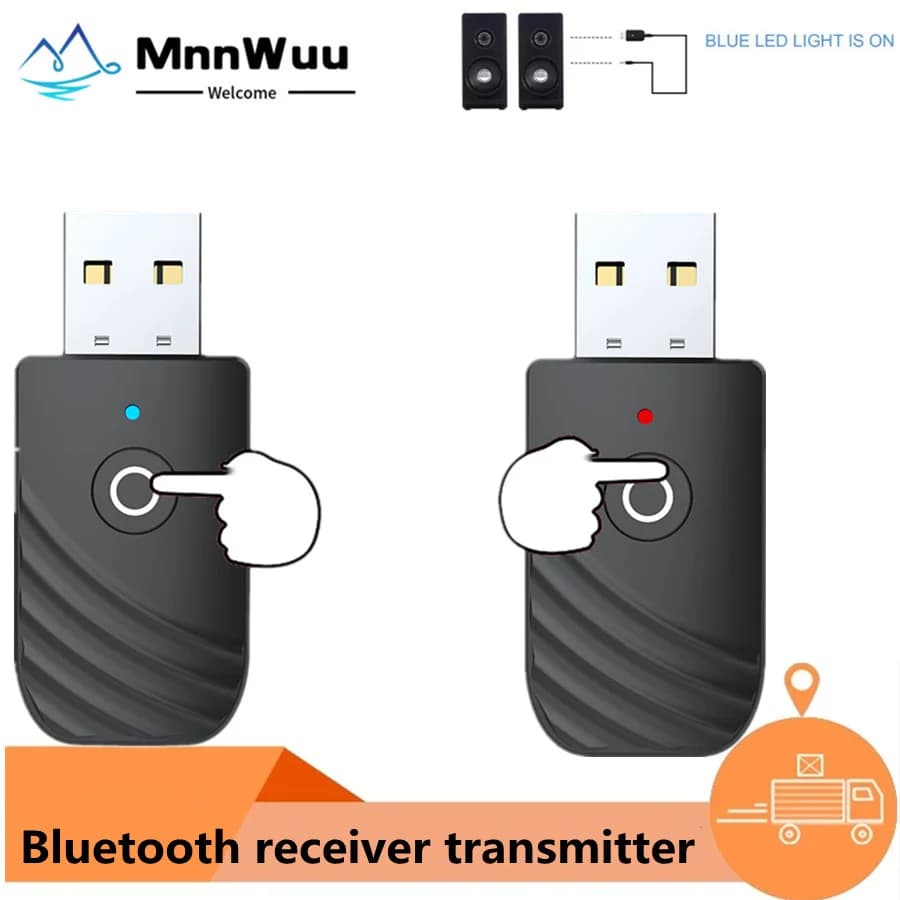 USB transmitter receiver Bluetooth 5.0 adapter 3 In 1 3.5mm AUX Plug And Play for TV PC headphones Home Stereo Car HIFI Audio