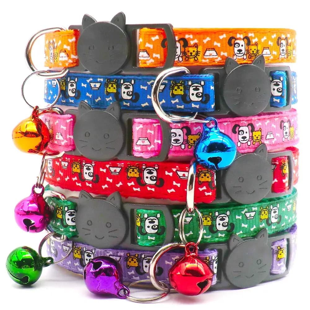 100 pz Collare per cani Cravatte Fibbia di sicurezza Papillon per gatti Forniture per animali Modello Collare regolabile per targhetta identificativa animale Accessori per toelettatura