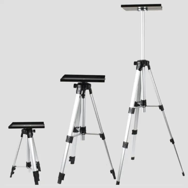 Staffa per proiettore, treppiede portatile in alluminio, vassoio pieghevole per Micro-proiezione telescopico stabile multifunzione regolabile per uso domestico