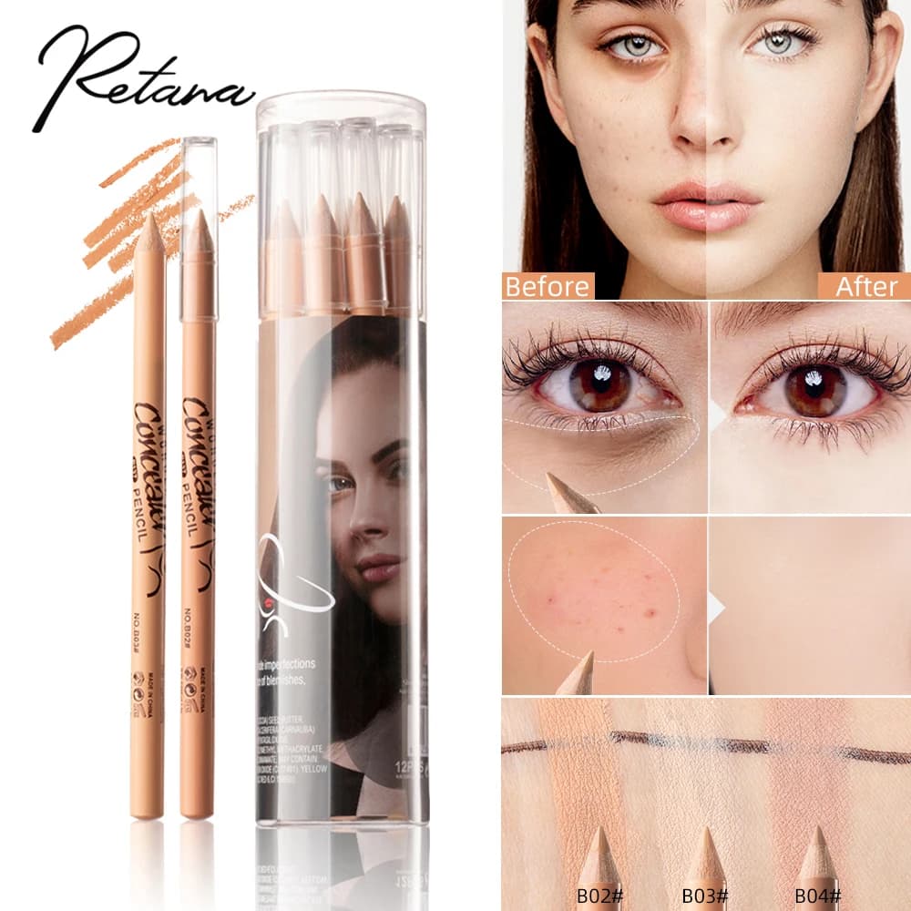 1PC Penna Correttore Correttore Impermeabile Correttore Fondotinta Crema di Lunga Durata Macchia Acne Levigante Penna di Trucco Idratante