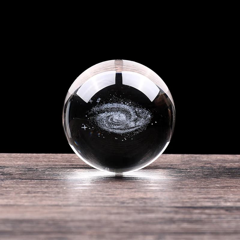 Creative 6cm 3D Milky Way Galaxy Crystal Glass Sphere Fengshui Ball Home Decoration Accessories Miniatures Planets Model