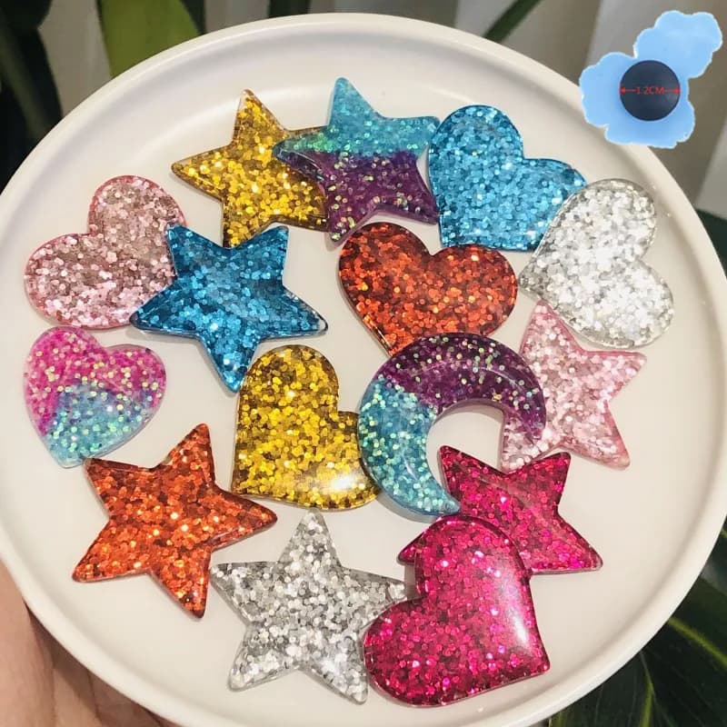 1 pz stelle luna ciondoli per scarpe in resina a forma di cuore decorazione fibbia per scarpe fori adatti zaino regali di Natale per bambini stili misti