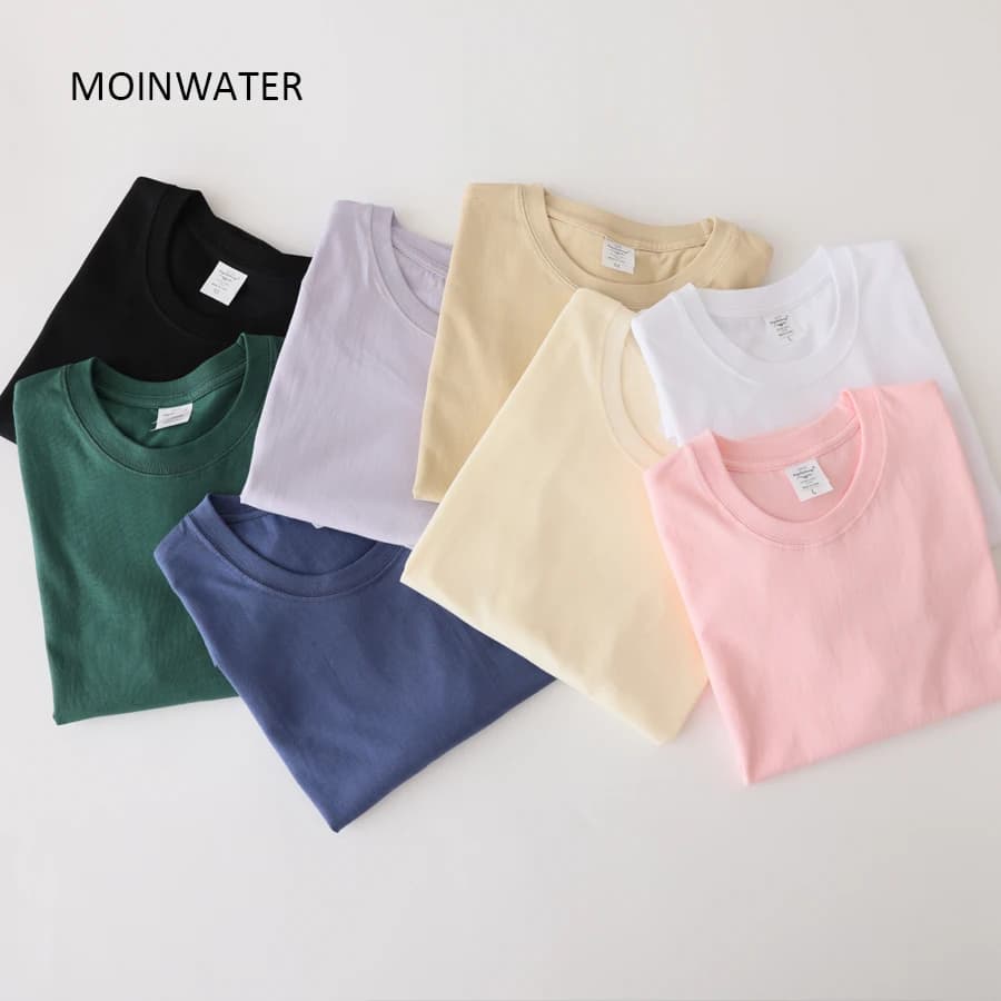 MOINWATER donna New Khaki Solid T shirt donna 100% cotone Tees Lady T-shirt manica corta top per l'estate MT21025