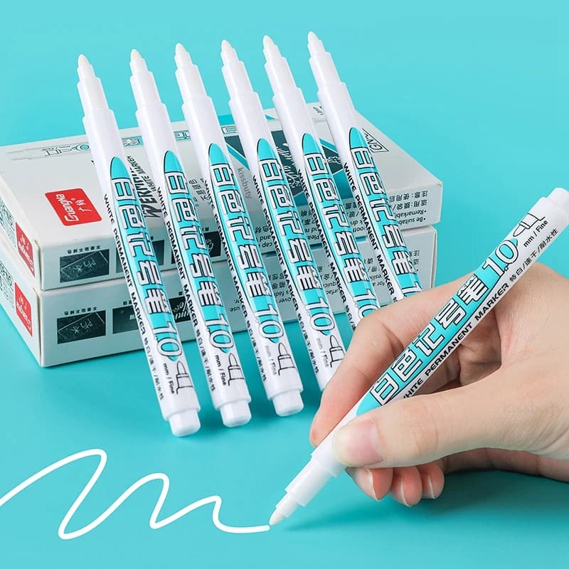1/4 pezzi pennarello bianco oleoso penne per graffiti matita gel permanente impermeabile pittura per pneumatici notebook battistrada per pneumatici penna ambientale